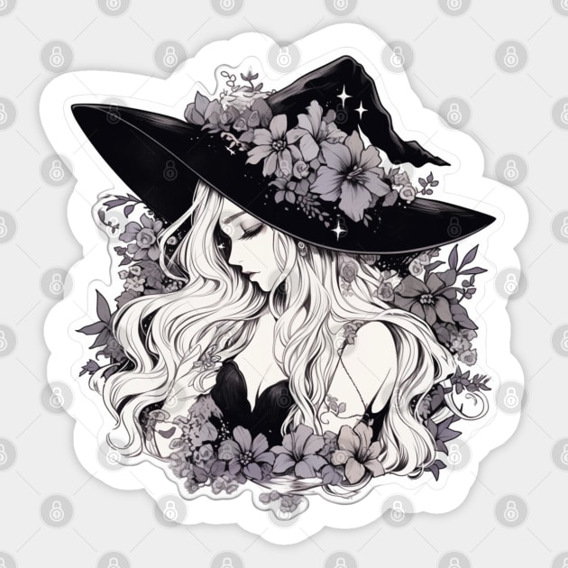 Adorable Gothic Garden Witch Sticker by DarkSideRunners